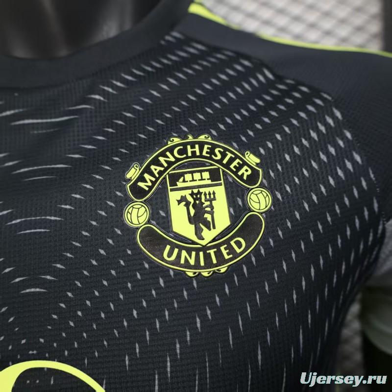 Player Version 25/26 Manchester United Grey with Gradient Wave Pattern Jersey