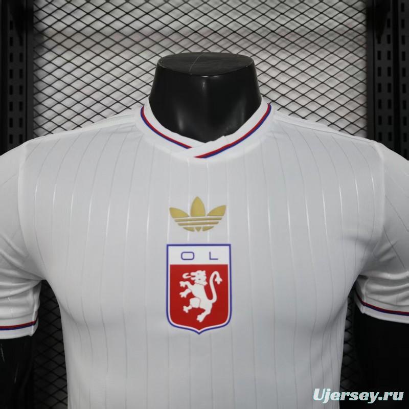 Player Version 25/26 Olympique Lyonnais Lyon White 50Th Anniversary Jersey