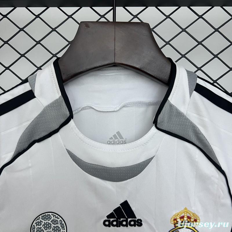 Retro 06/07 Kids Real Madrid Home Size 16-28 Jersey