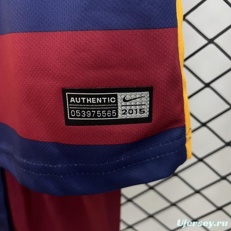 Retro 15/16 Kids Barcelona Home Size 16-28 Jersey
