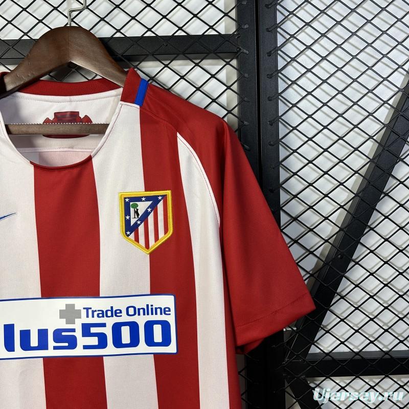 16/17 Retro Atletico Madrid Home Jersey