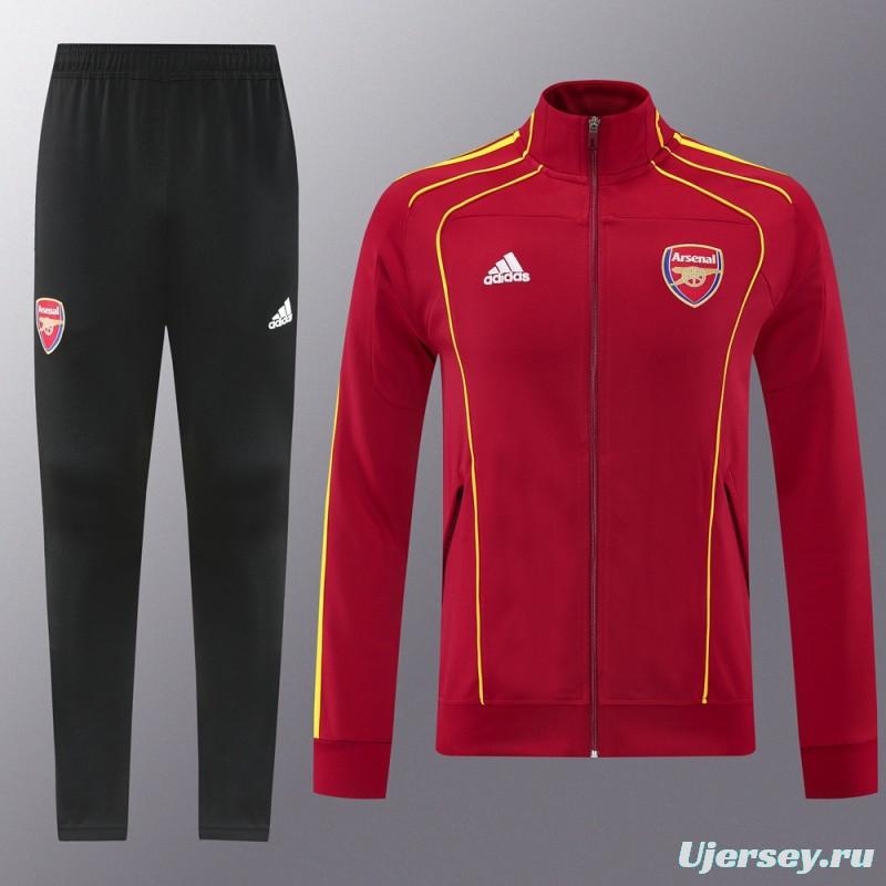 25/26 Arsenal Red Full Zipper Jacket +Long Pants