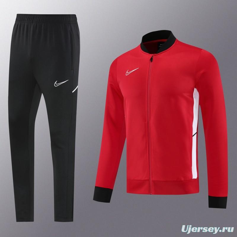 2025 NIKE Red Full Zipper Jacket + Long Pants