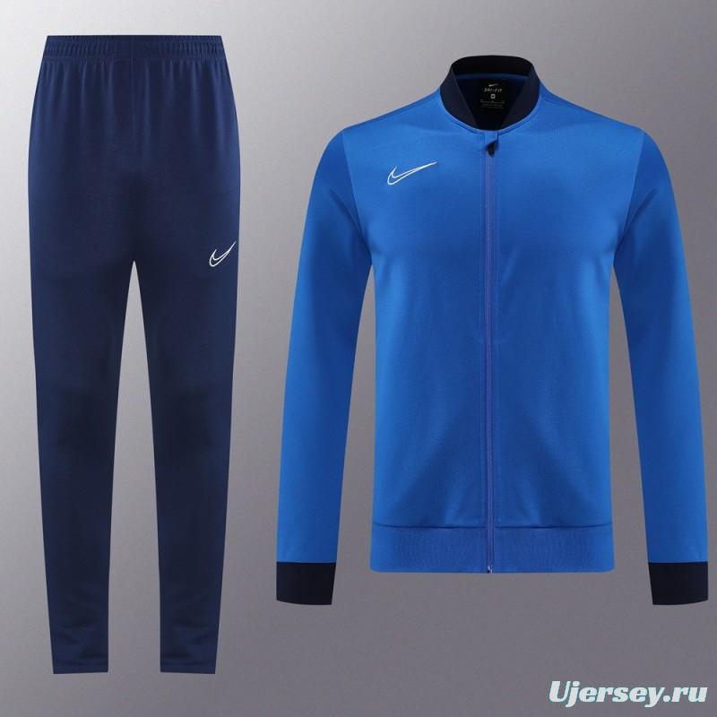 2025 Nike Blue Full Hoodie Zipper Jacket +Long Pants