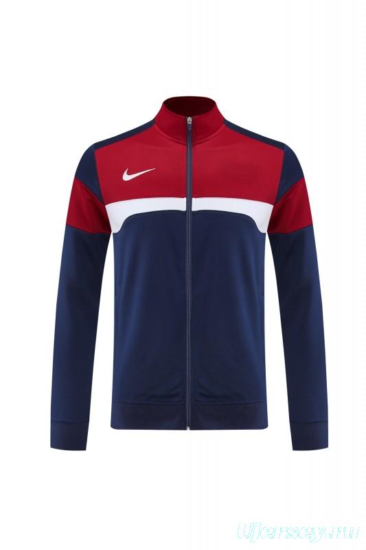 2025 Nike Red/Navy Full Hoodie Zipper Jacket +Long Pants