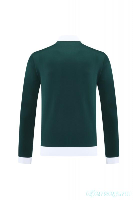 2025 Adidas Original Green Full Hoodie Zipper Jacket +Long Pants