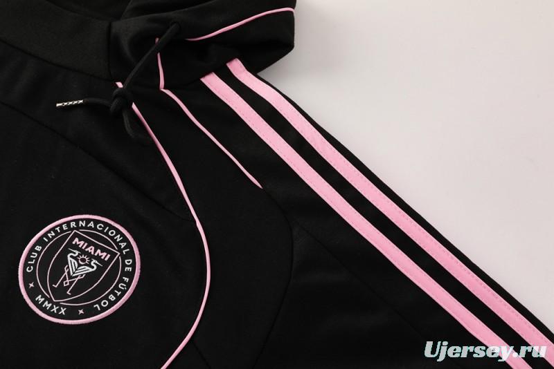 2025 Inter Miami Black Full Hoodie Zipper Jacket +Long Pants
