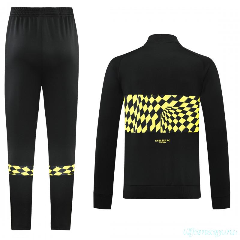 25/26 Chelsea Black/Yellow Full Zipper Jacket + Long Pants