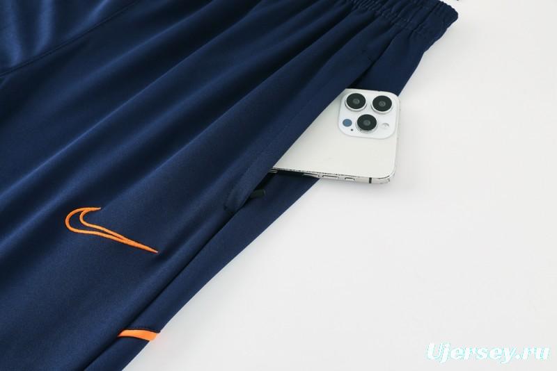 2025 Nike Navy Full Hoodie Zipper Jacket +Long Pants