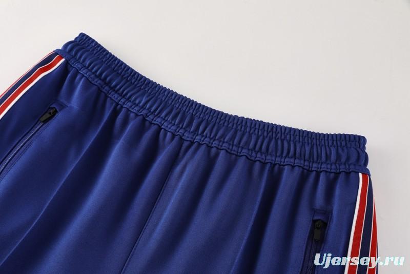 25/26 Arsenal Blue with Red & White Stripes Full Zipper Jacket +Long Pants