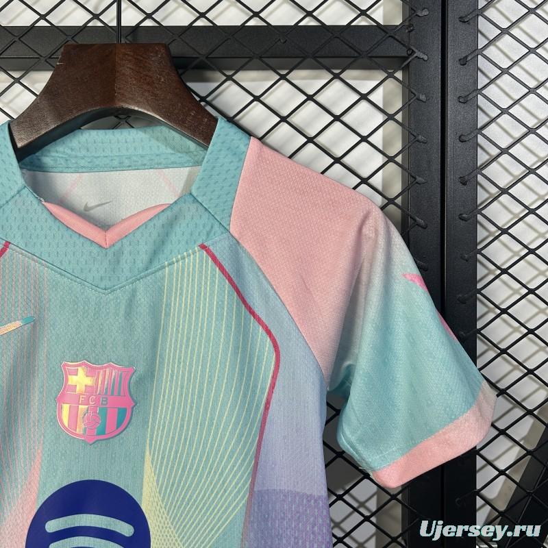 25/26 Kids Barcelona Blue Gradient with Spotify Jersey