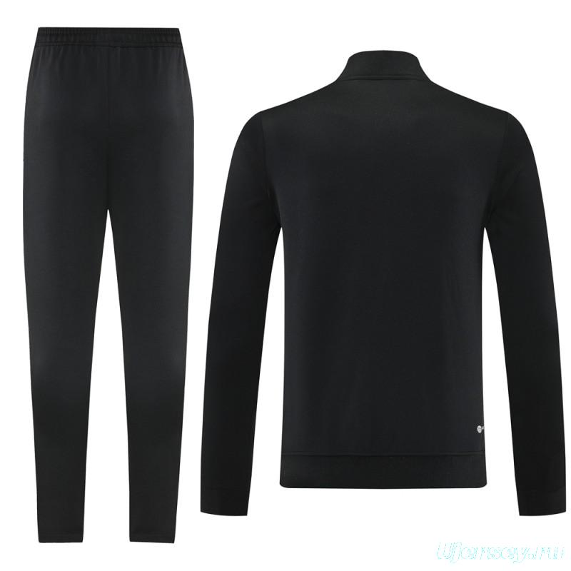 2025 Adidas Black/Grey Full Zipper Jacket +Long Pants