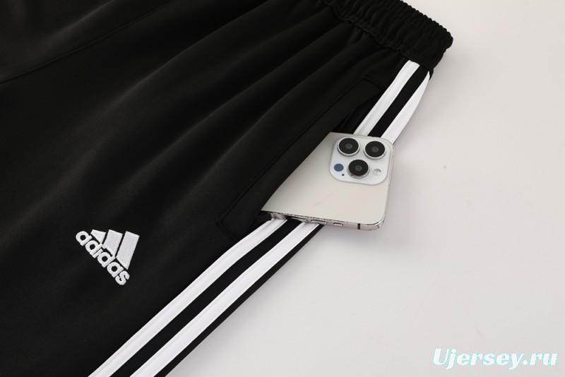2025 Adidas Black/Grey Full Zipper Jacket +Long Pants