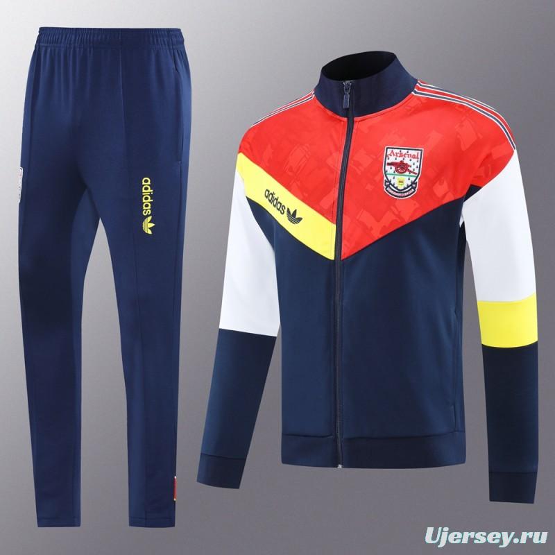 25/26 Arsenal Red/Navy Full Zipper Jacket +Long Pants