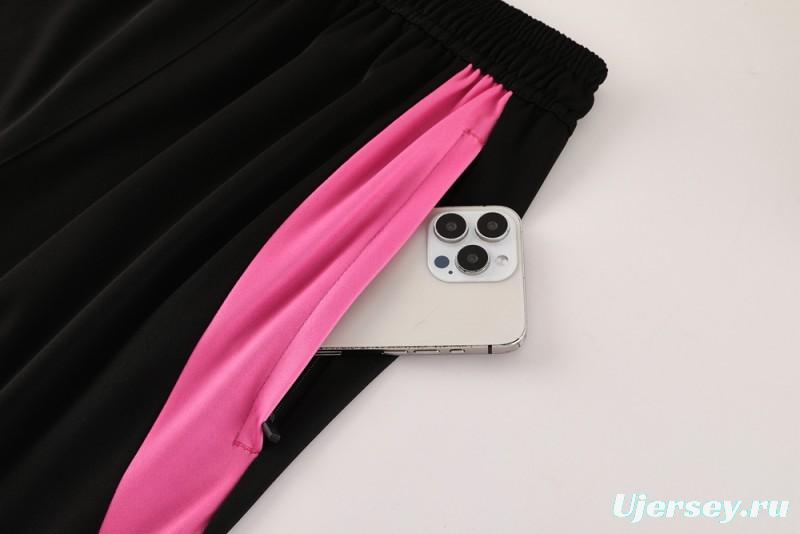 2025 Adidas Orange & Black with Leopard Print Pattern Half Zipper Jacket +Long Pants