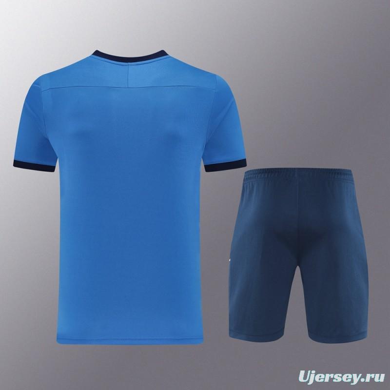 2025 Adidas Blue Short Sleeve Jersey+Shorts