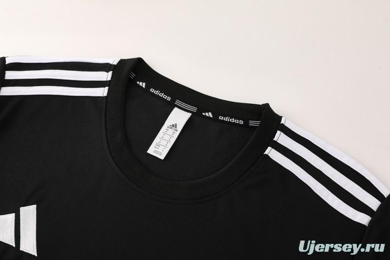 2025 Adidas Black Short Sleeve Jersey+Shorts