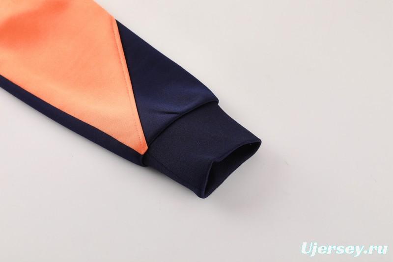 25/26 Barcelona Navy/Orange Full Zipper Jacket +Long Pants