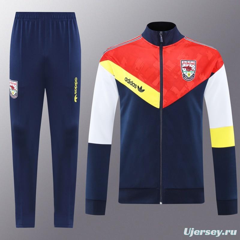 25/26 Arsenal Red/Navy Full Zipper Jacket +Long Pants