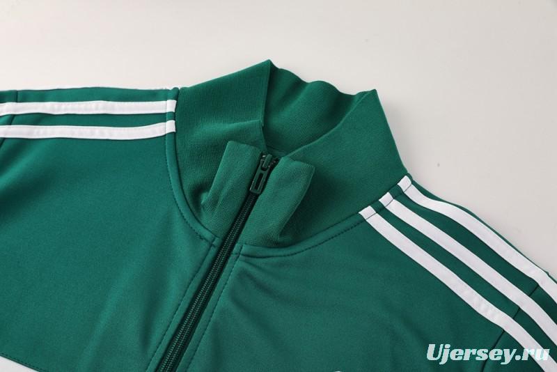 2025 Adidas Green/Black Full Zipper Jacket +Long Pants