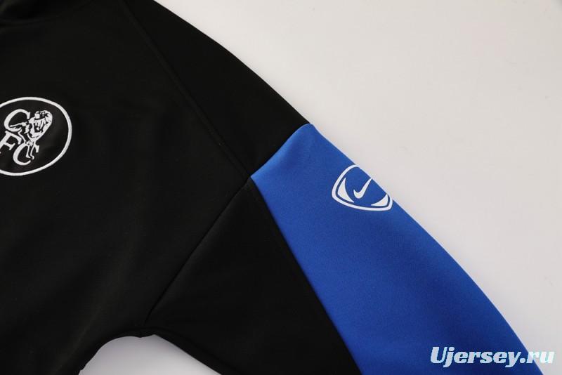 25/26 Chelsea Black/Blue Full Zipper Jacket +Long Pants