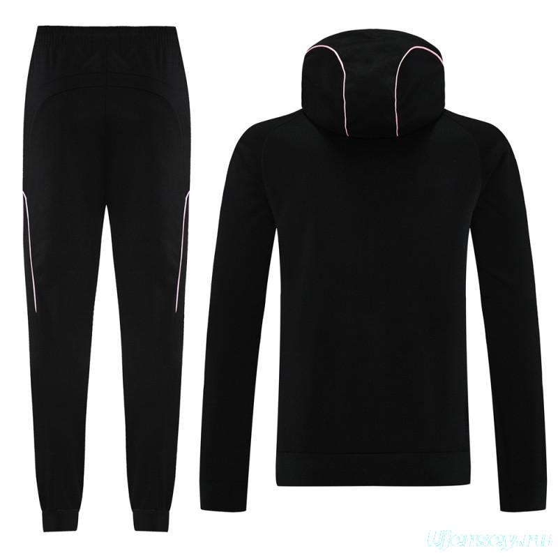 2025 Inter Miami Black Full Hoodie Zipper Jacket +Long Pants