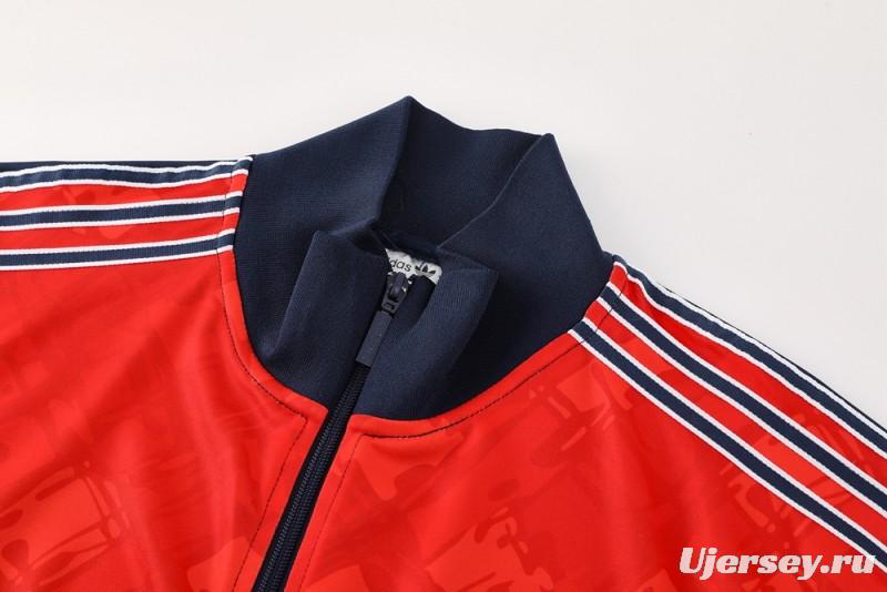 25/26 Arsenal Red/Navy Full Zipper Jacket +Long Pants