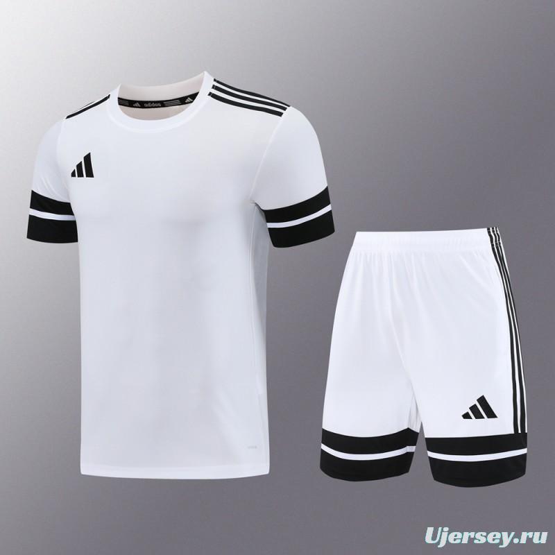 2025 Adidas White Short Sleeve Jersey+Shorts