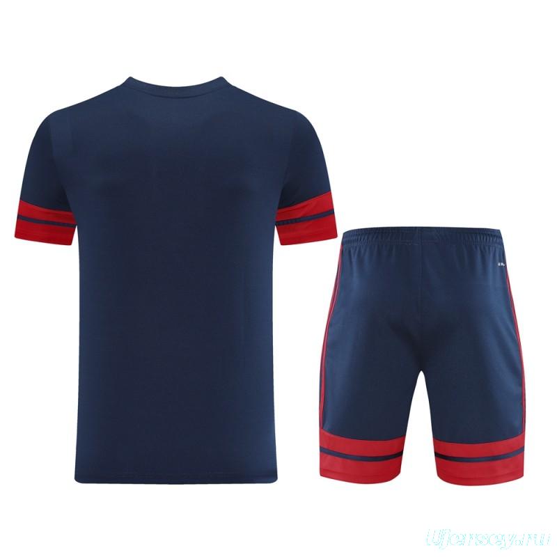 2025 Adidas Black/Red Short Sleeve Jersey+Shorts