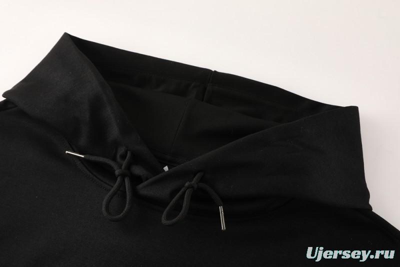 25/26 Juventus Black Hoodie Full Zipper Jacket + Long Pants