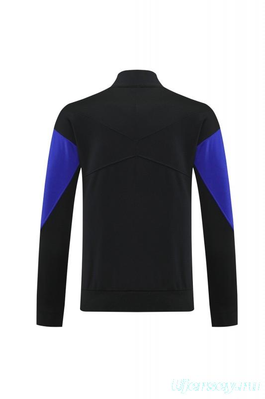 25/26 Barcelona Black/Blue Full Zipper Jacket +Long Pants