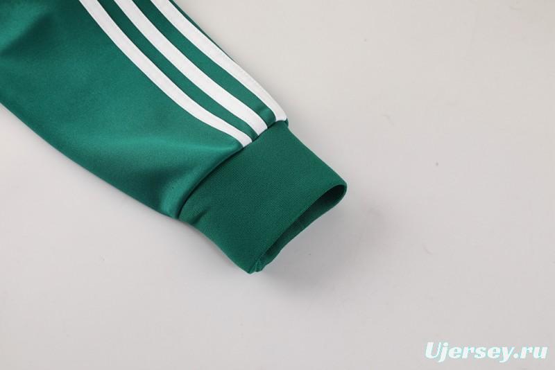 2025 Adidas Green/Black Full Zipper Jacket +Long Pants