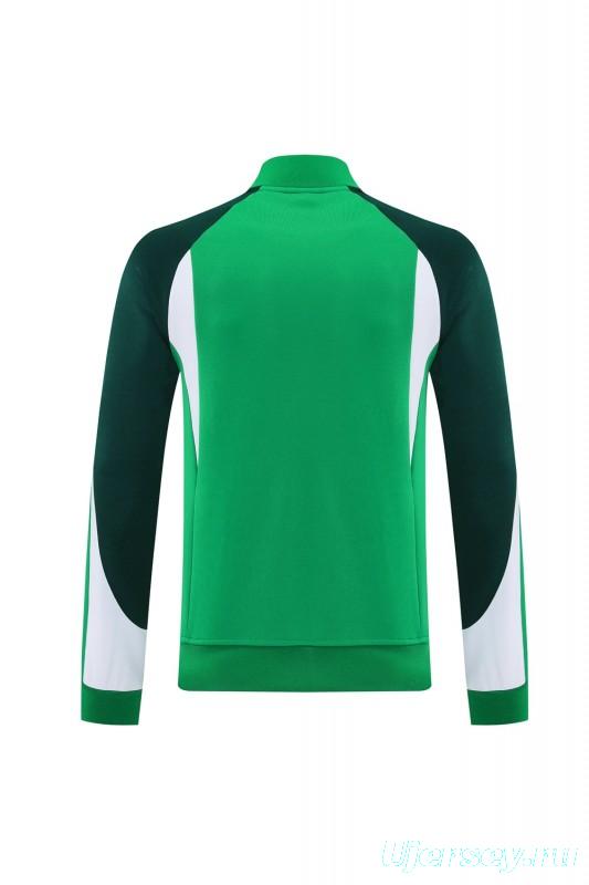 2025 NIKE Green Full Zipper Jacket +Long Pants