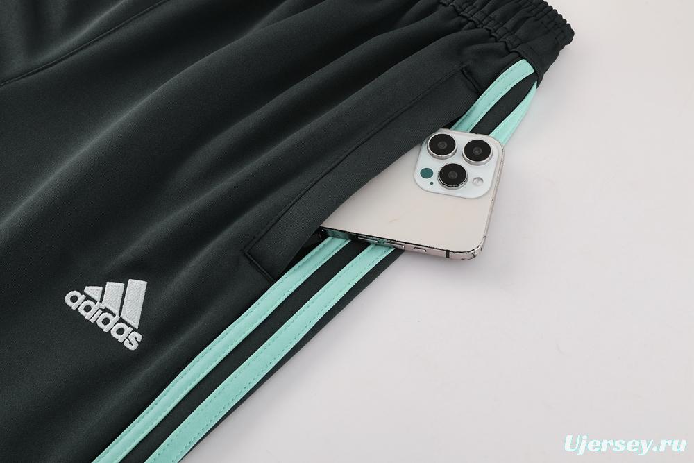 2025 Adidas Dark Grey Full Zipper Jacket +Long Pants