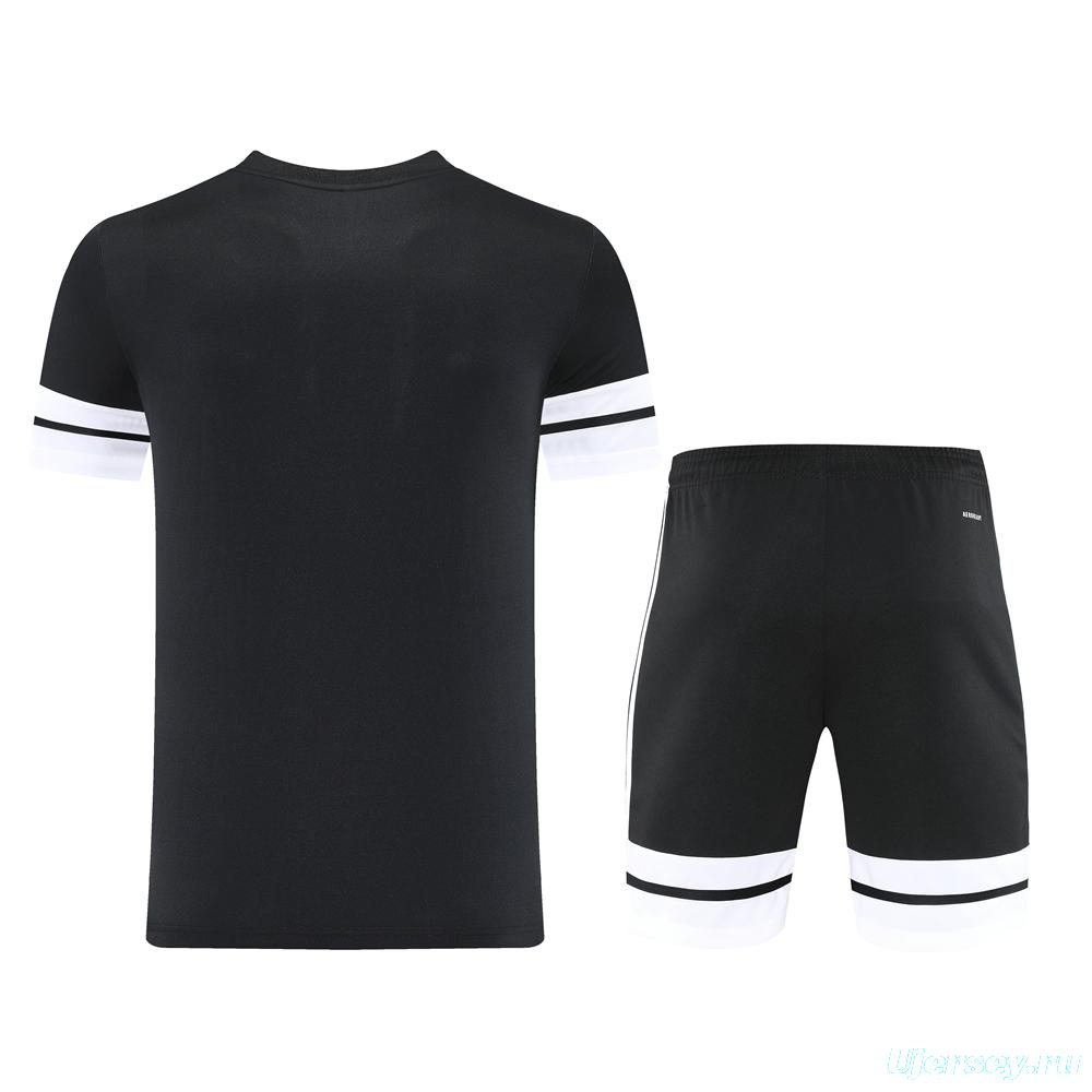 2025 Adidas Black Short Sleeve Jersey+Shorts