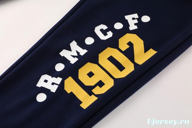 25/26 Real Madrid Navy Hoodie Full Zipper Jacket + Long Pants