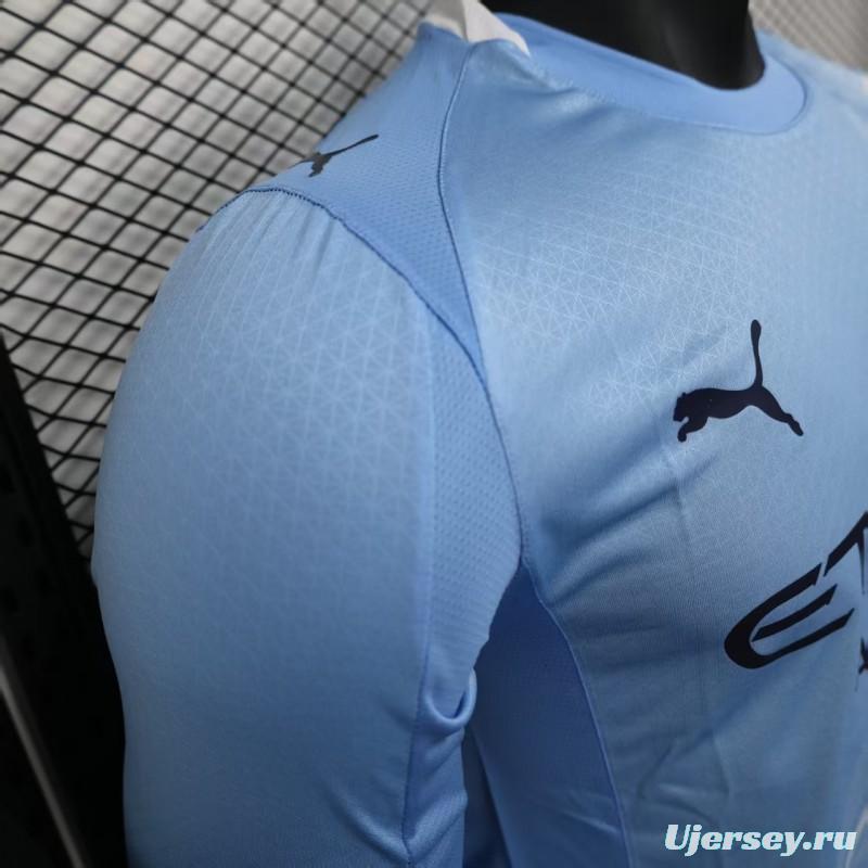 Player Version 25/26 Manchester City Home Long Sleeve Jersey