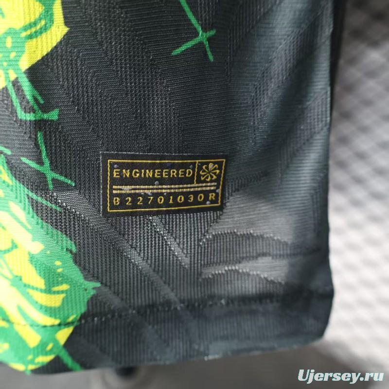 Player Version 2025 Brazil Black with Eagle Print Jersey