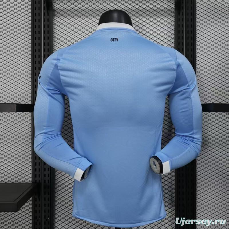 Player Version 25/26 Manchester City Home Long Sleeve Jersey