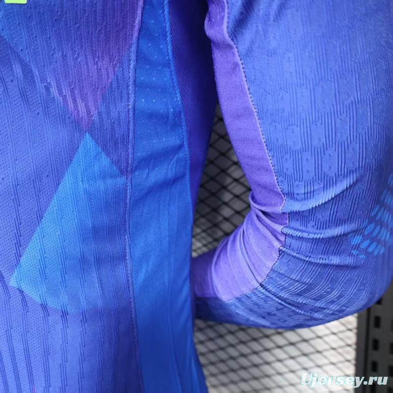 Player Version 2025 Brazil Away Long Sleeve Jersey