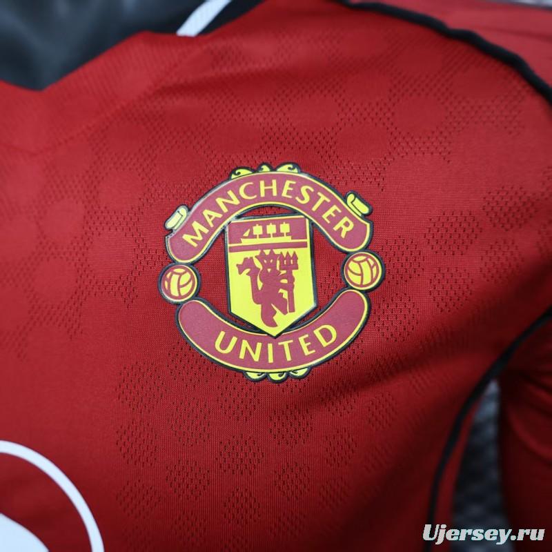 Player Version 25/26 Manchester United Long Sleeve Home Jersey