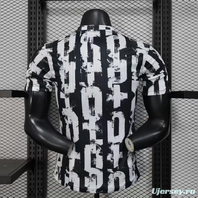 Player Version 25/26 Barcelona Black with Distressed Stripes Jersey