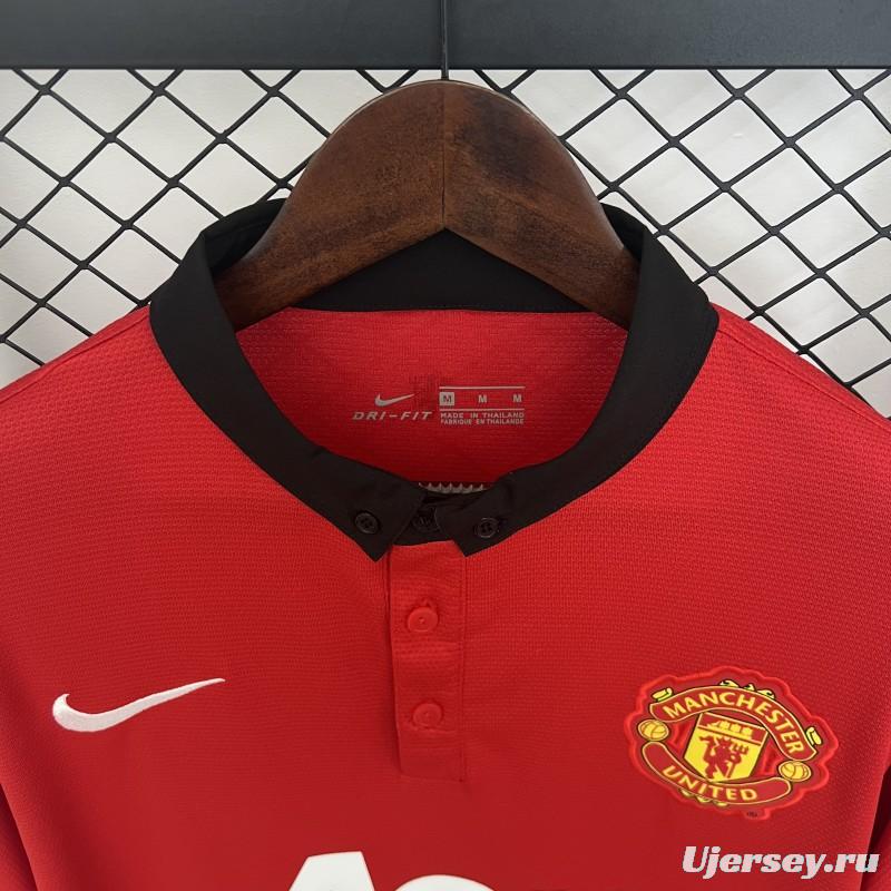 13/14 Retro Long Sleeve Manchester United Home Jersey