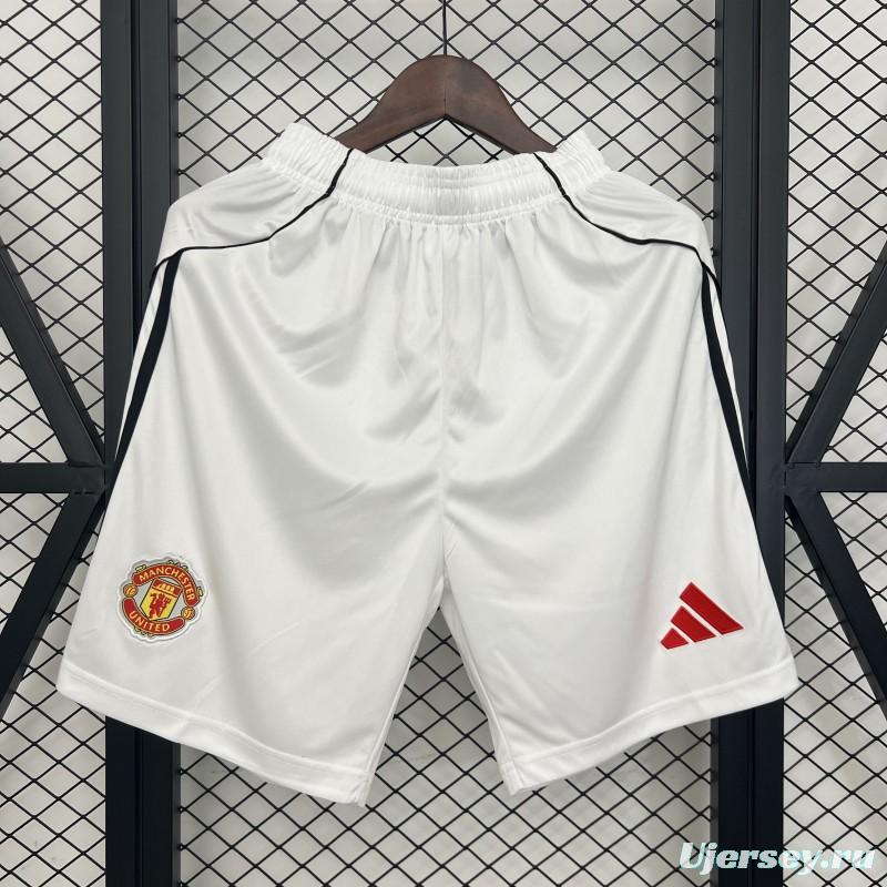 25/26 Manchester United Home Shorts