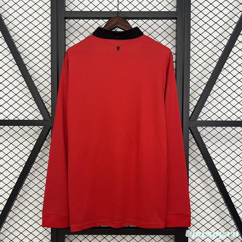 13/14 Retro Long Sleeve Manchester United Home Jersey