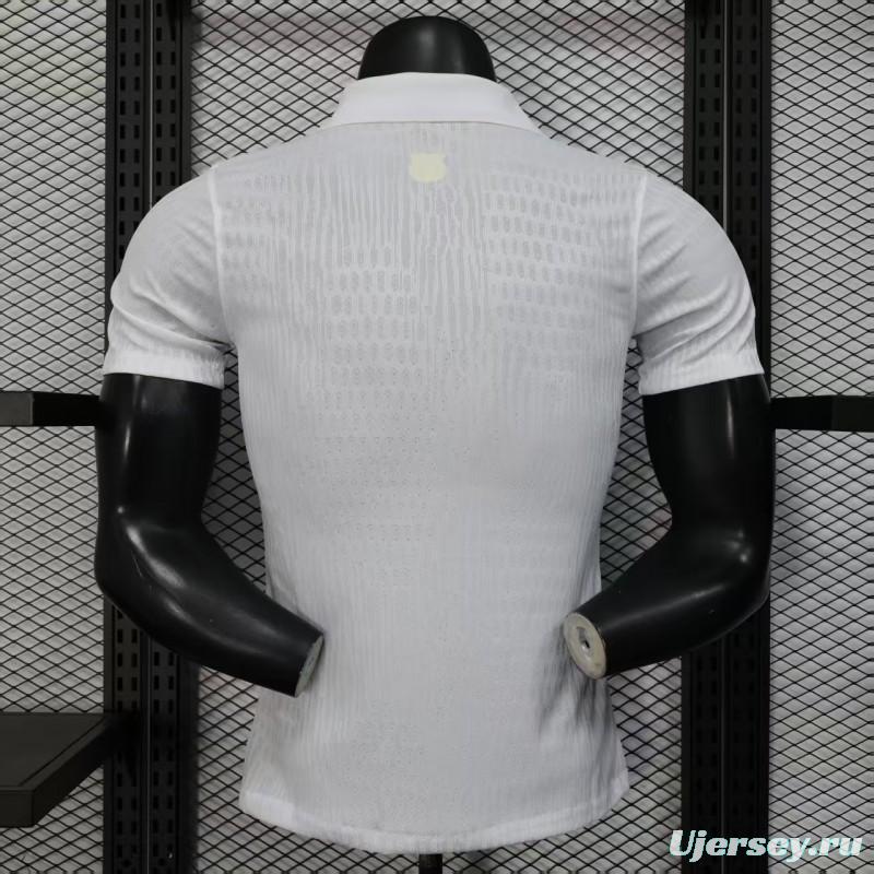 Player Version 25/26 FC Barcelona White Jersey With 304 Sponsor