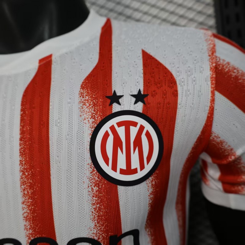 Player Version 25/26 Inter Milan Red/White Stripe Special Jersey