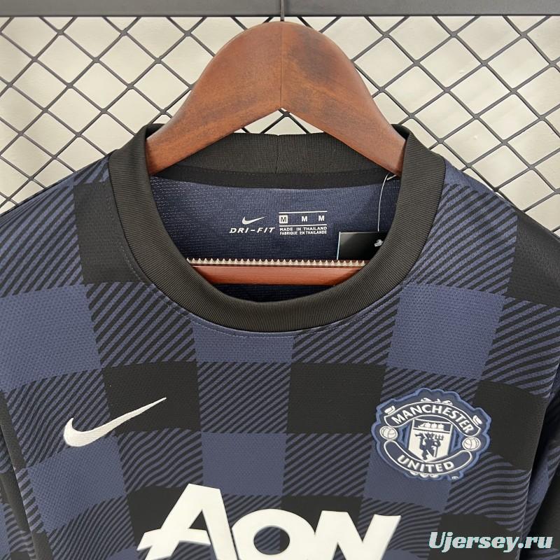 13/14 Retro Manchester United Long Sleeve Black Jersey