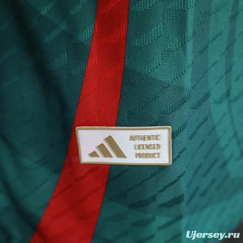 layer Version 2025 Mexico Green with Aztec Serpent Pattern Jersey