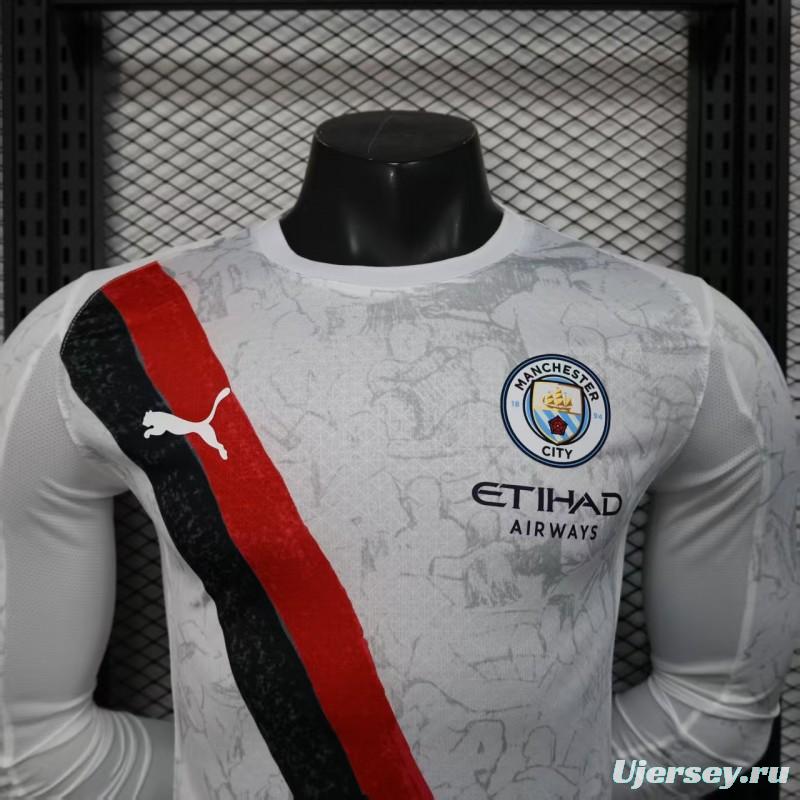 Player Version 25/26 Manchester City Away Long Sleeve Jersey